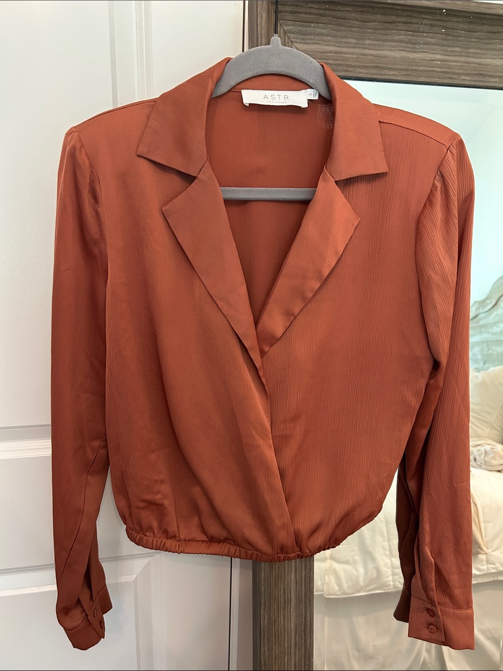 Astr The Label Rust Blouse